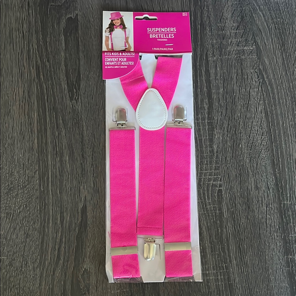 Pink Suspenders For Kids And Adults